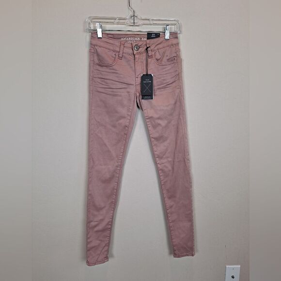 American Eagle Super Stretch Low Rise Jeggings Sz 00 - Picture 1 of 7